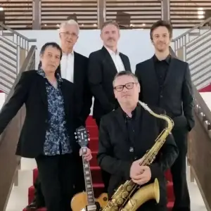 Groupe Racing jazz club avant un concert dans le Musée Escal'atlantique
